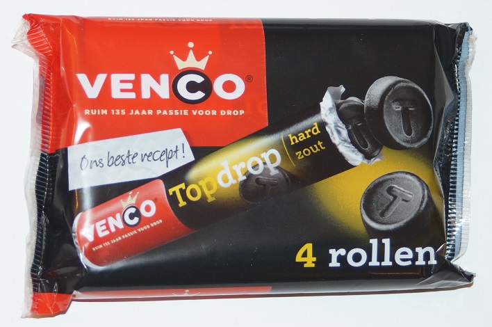 Venco Top Drop Licorice- 4 Roll Pack