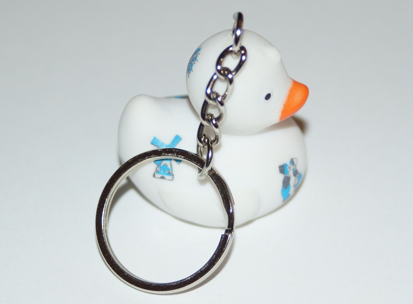 Keychain- Delft Blue Rubber Duck
